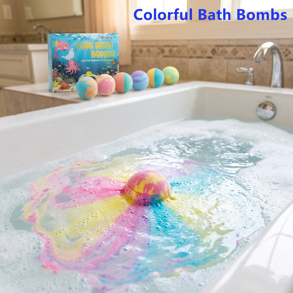 Relax - Spa & Wellness - 6pcs/Box Colorful Bath Bombs, Bath Color