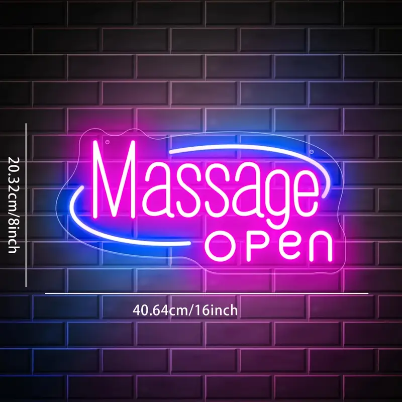 Massage Spa Open LED Neon Sign - Wellness Spa With Hotel recension och pris