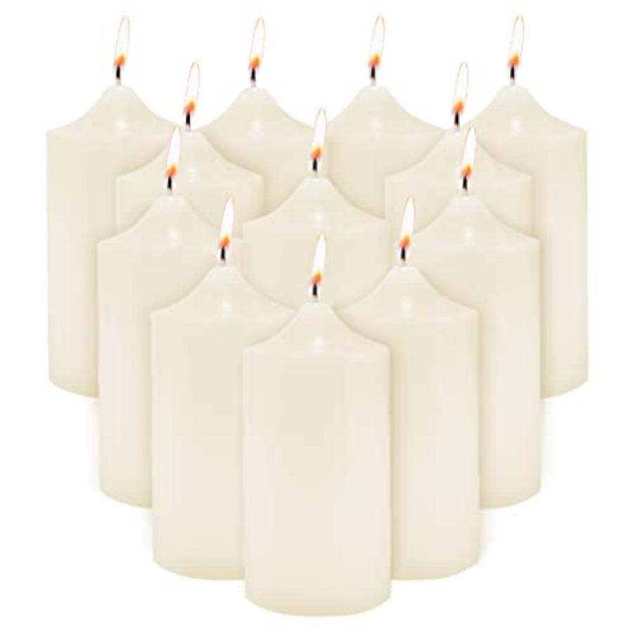 Unscented Pillar Candles for W - Relax - Spa & Wellness recension och pris
