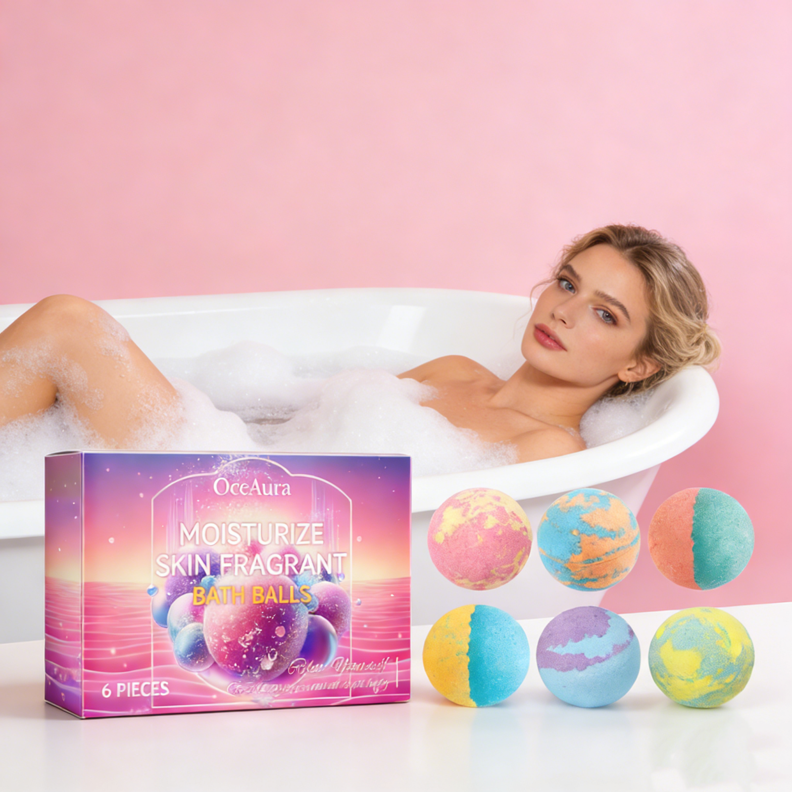 6PCS Colorful Bath Balls Gift  - Relax - Spa & Wellness recension och pris