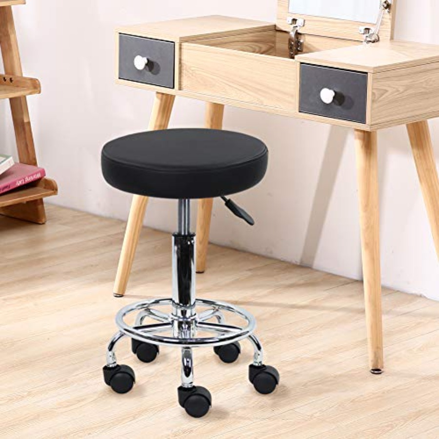 PU Leather Round Rolling Stool - Spa & Wellness Centre Lielupe recension och pris