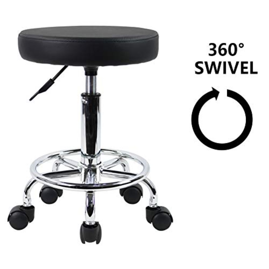 PU Leather Round Rolling Stool - Spa & Wellness Centre Lielupe recension och pris